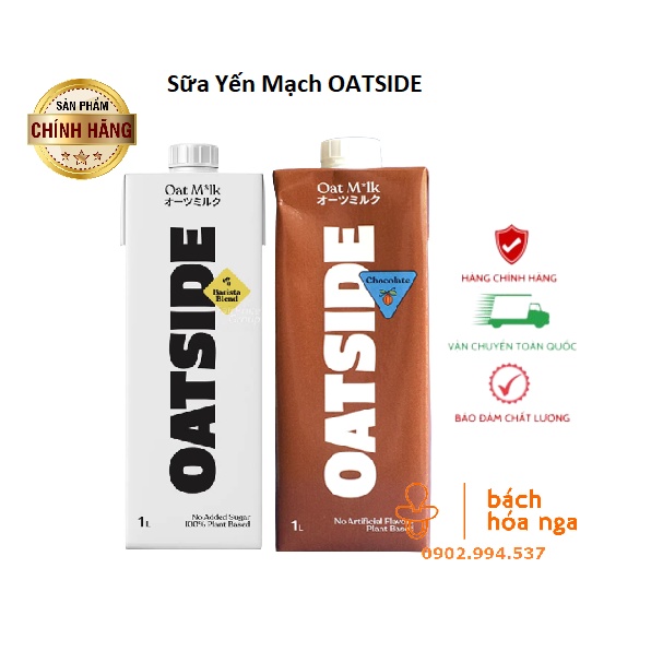 Sữa Yến Mạch OATSIDE Chocolate/yến mạch Oat Milk Indonesia Hộp 1 lít