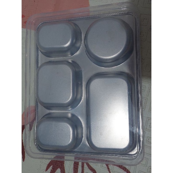 Khay inox 304 đựng cơm cho bé
