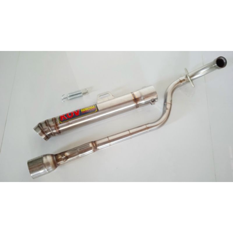 Pô KOU inox 304 Kèm cổ pô độ cho xe sirius jupiter taurus  axelo....