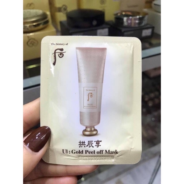 Combo 5 gói mặt nạ vàng lột whoo gold peef of mask date 2023