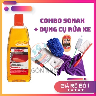 COMBO+FREESHIP Nước rửa xe đậm đặc Sonax Gloss Shampoo 1L - sạch sáng