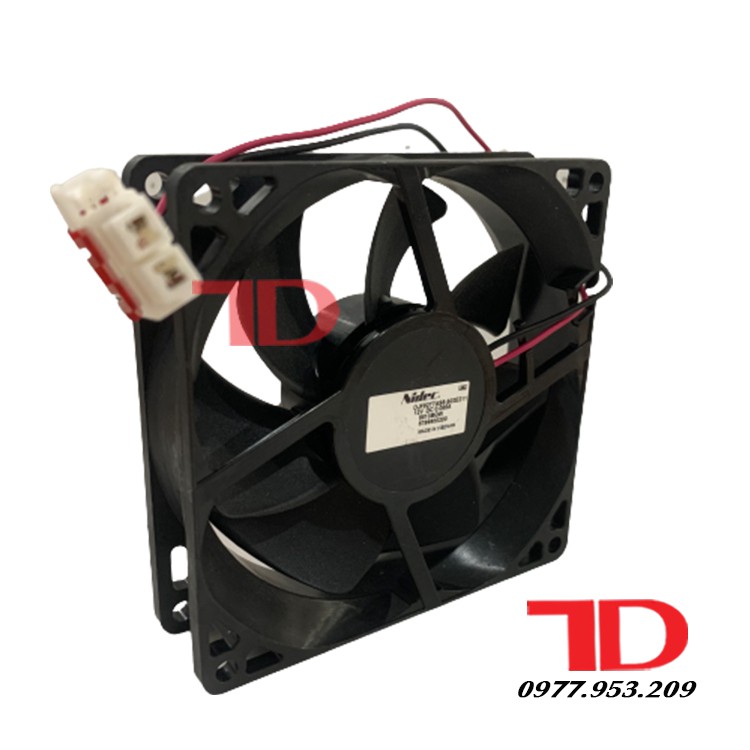 QUẠT TẢN NHIỆT DC12V 9x9 2 DÂY MÀU ĐEN NHIỀU CÁNH