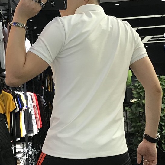 Áo thun cổ bẻ thêu ngực, áo polo trắng full size vải cá sấu form chuẩn - KO Fashion