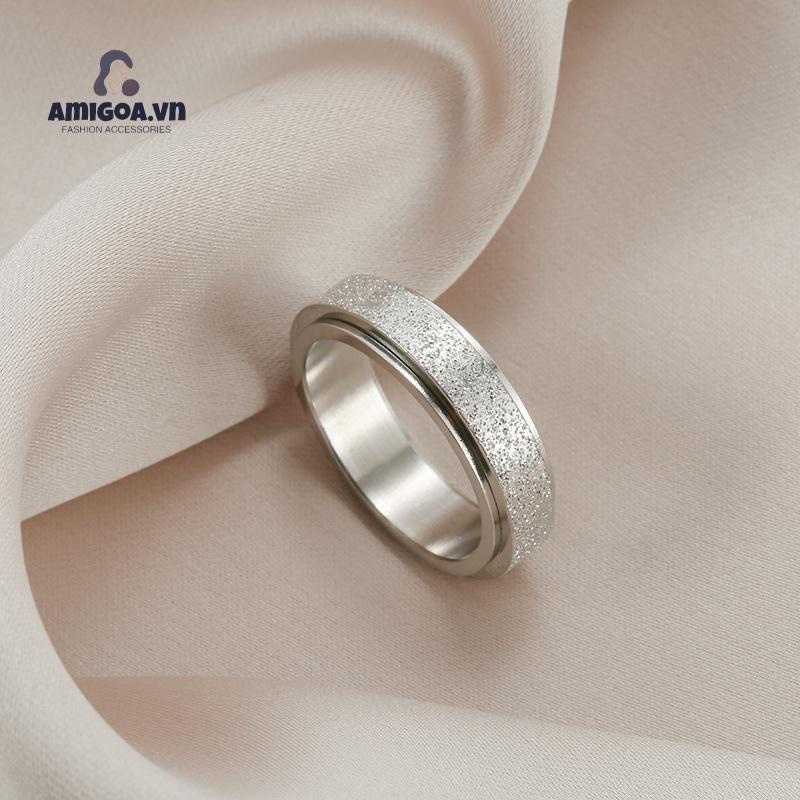 ✨✨Nhẫn nam nữ, nhẫn trơn thép titan không gỉ, thời trang cá tính cực ngầu