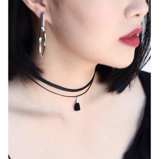 Vòng Choker lụa 2 layer Queen Silver