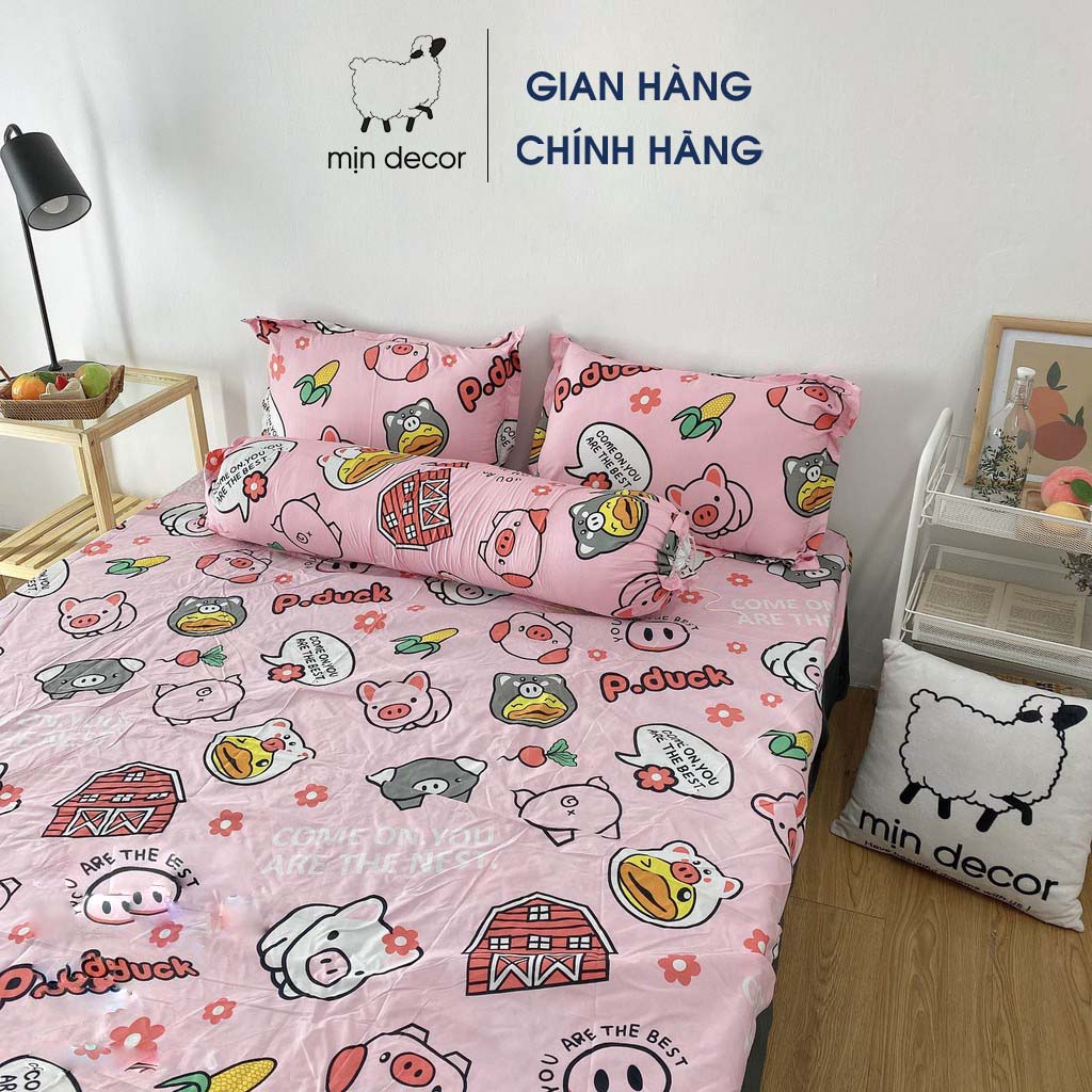 Bộ ga gối Mịn Decor cotton 3D mềm mại mẫu mã đa dạng