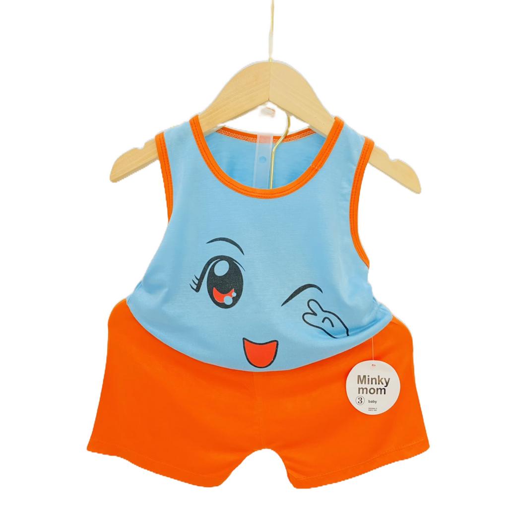 Quần áo bé trai và bé gái ba lỗ quần đùi chất liệu thun lạnh thoáng mát mùa hè