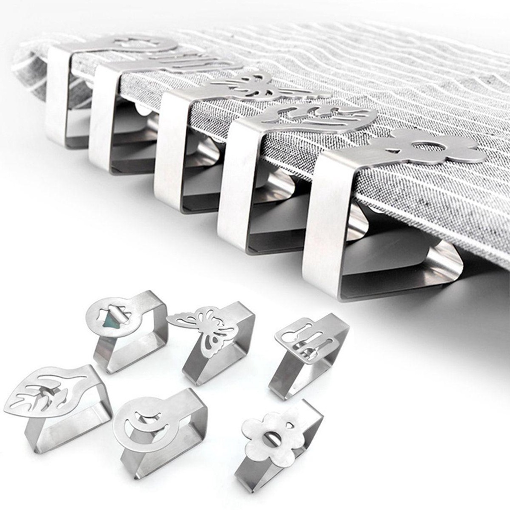 Giá Đỡ Khăn Trải Bàn Ổn Định Bằng Thép Không Gỉ Hình Hoa Lá / Bướm