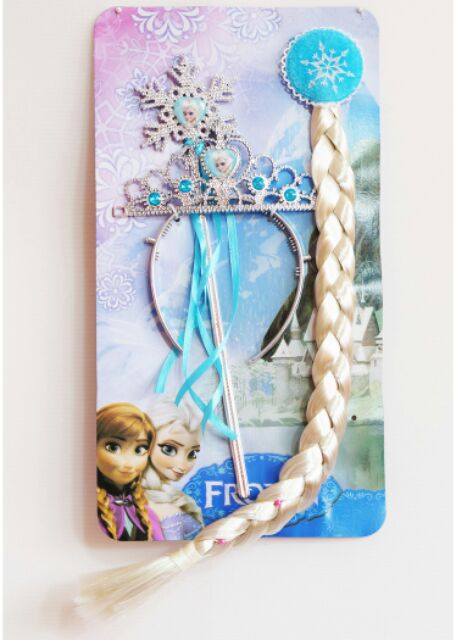 Bộ vương miện bím tóc elsa
