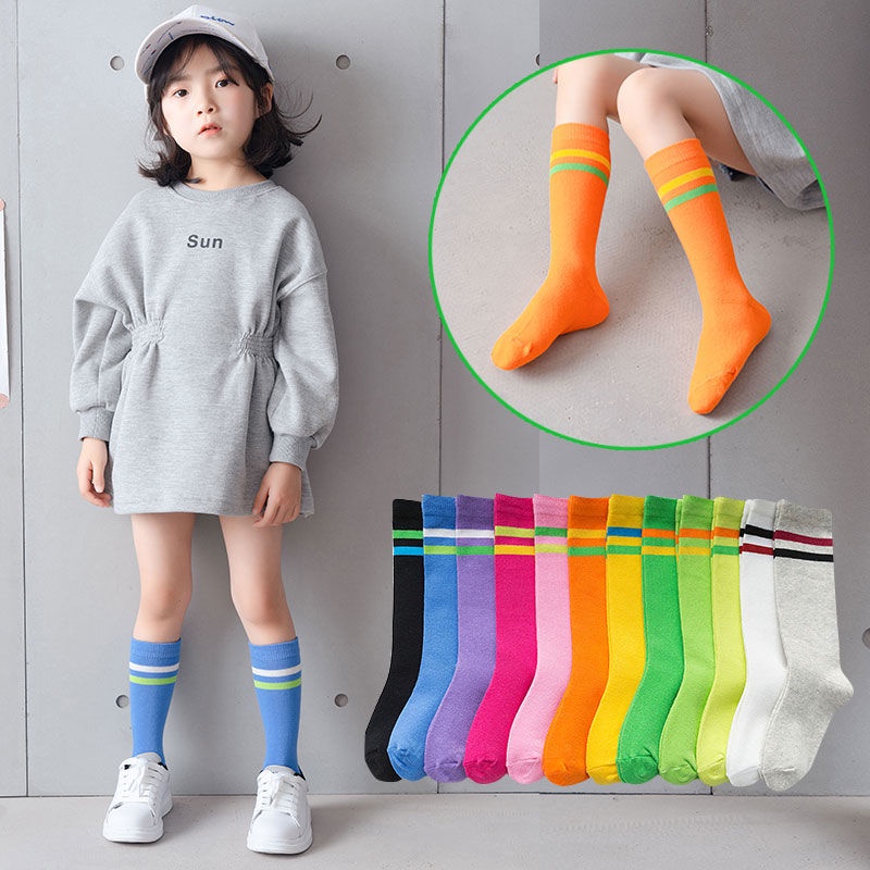 Vớ Cotton Cổ Vừa Phong Cách Hàn Quốc Thời Trang Xuân Thu Xinh Xắn Cho Bé Gái