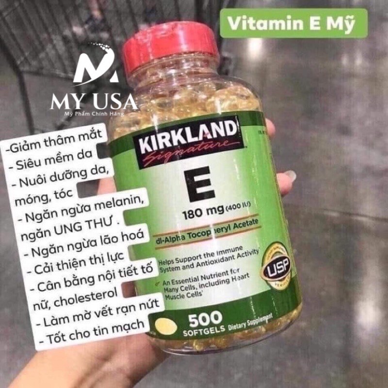 Viên chống lão hoá❤️Vitamin E Kirkland Signature 400IU đẹp da của Mỹ