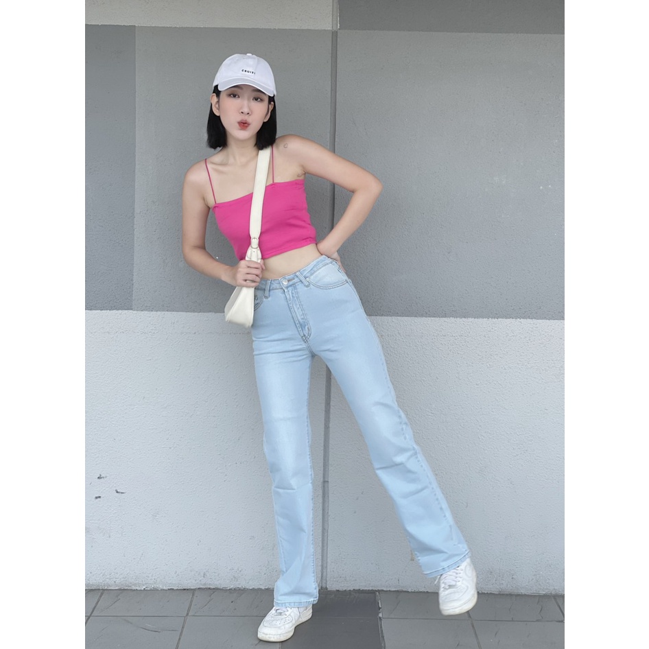 Quần Jean suông cạp cao - Surichau