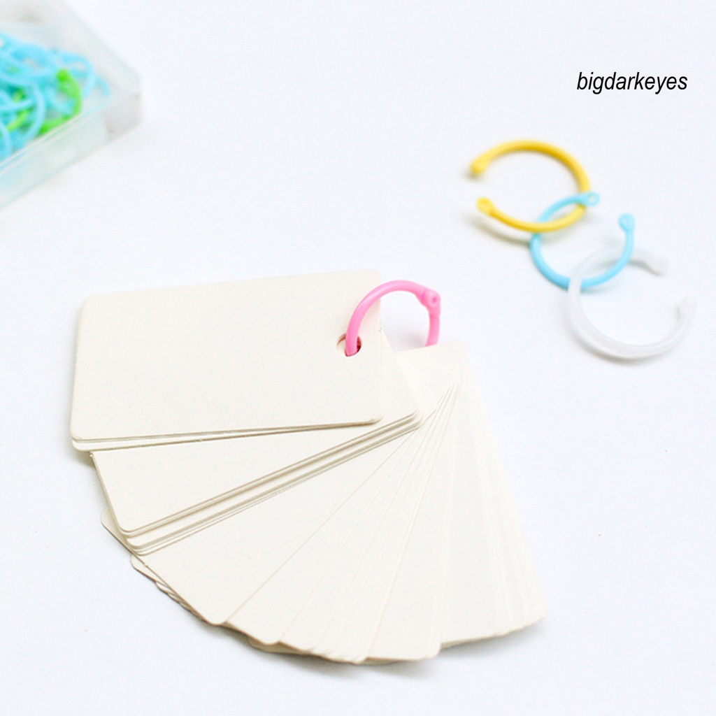 Nyt- Set 30 Vòng Cố Định Lỗ Bằng Nhựa Màu Kẹo Cho Vòng Nhẫn / Đồ Dùng Rời