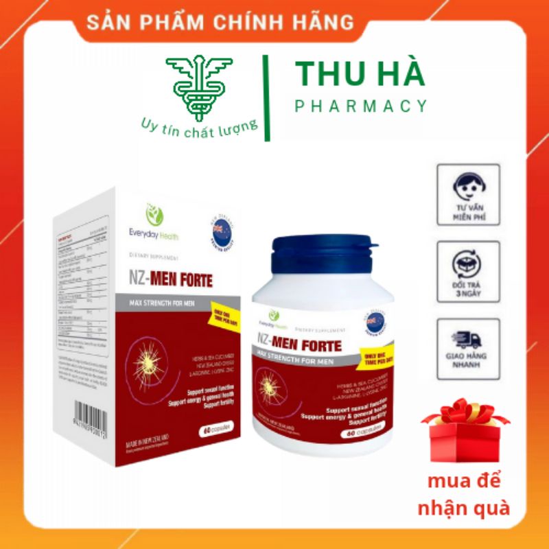 Viên uống everyday health NZ- men forte Tăng cường sinh lý Nam, tinh chất hàu, giúp bổ thận, hỗ trợ xuất tinh sớm - NTTH