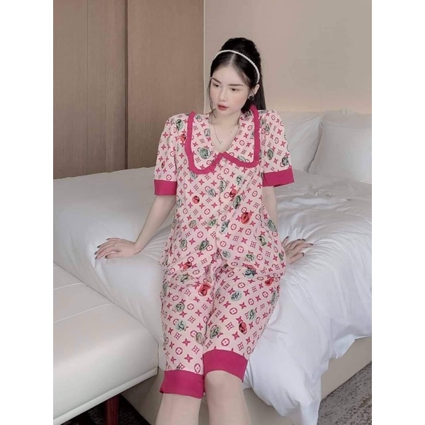 Bộ pizama quần ngố các màu siêu đẹp-bộ đồ kate lụa loại 1