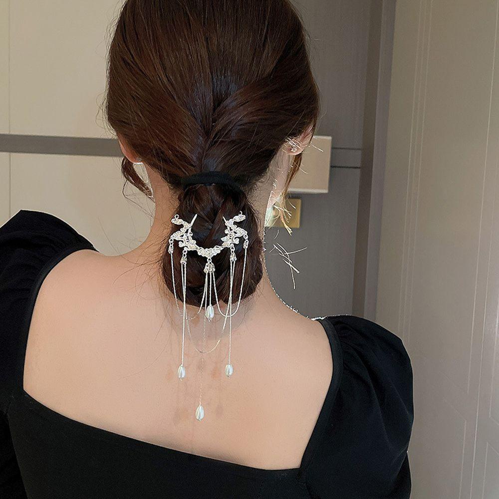 FORBETTER Trâm Cài Tóc Đính Hoa Và Bướm Phong Cách Trung Hoa Cổ Điển Cho Nữ