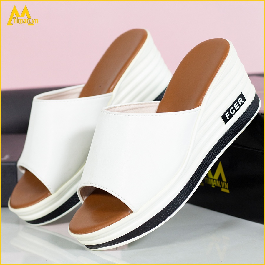 Dép nữ đế xuồng quai hậu bánh mì cao gót quai ngang lê xỏ ngón thời trang thiết kế sục đẹp bảo hành 1 năm K18 TIMAN