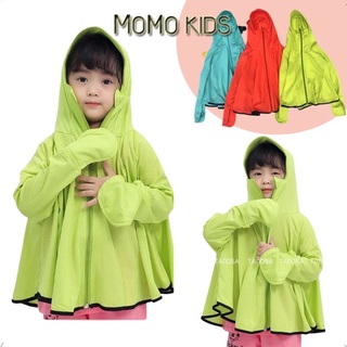 Áo chống nắng cho bé MOMO cánh dơi có mũ cứng mềm thoáng mát 10-22kg