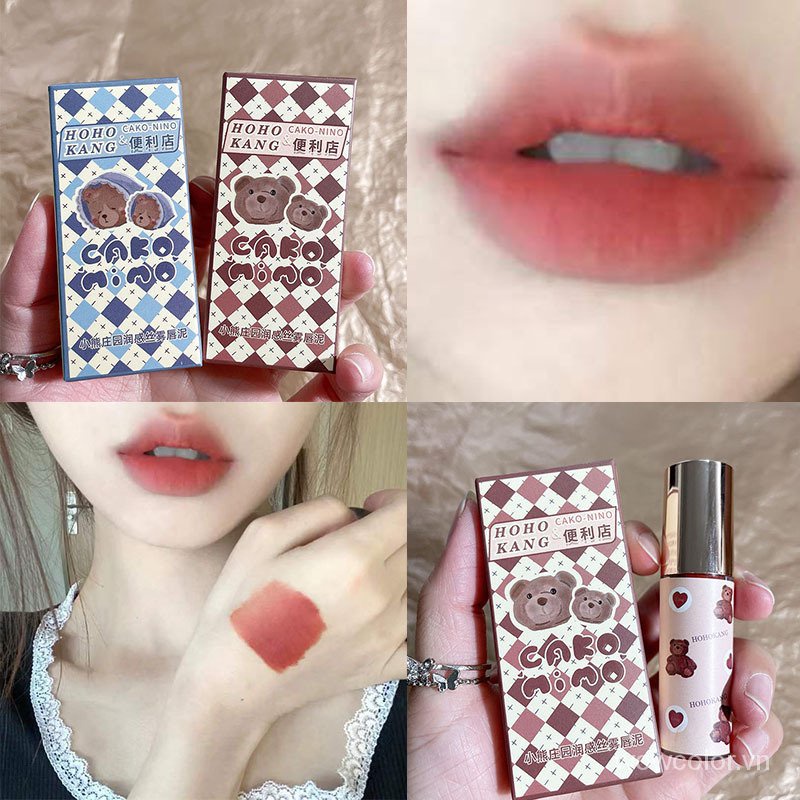 [Hàng mới về] Son môi Hohokang dưỡng ẩm thiết kế hình gấu đáng yêu