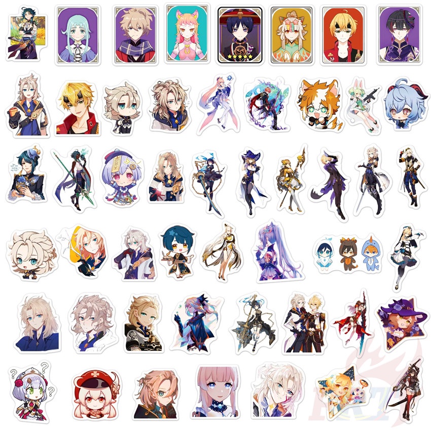 ❉ Genshin Impact - Series 10 Cartoon Games Stickers ❉ 50Pcs/Set DIY Fashion Luggage Laptop Skateboard Doodle Decals Stickers