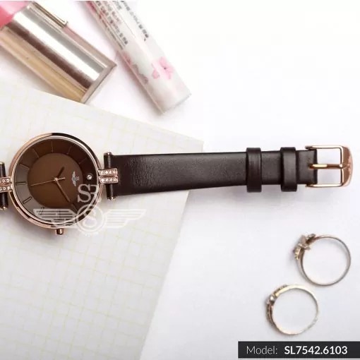 Đồng hồ nữ chính hãng SR WATCH Classy SL7542.6103 mặt kính Sapphire Glass chống trầy