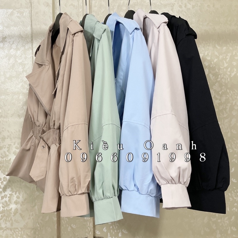 Áo khoác mangto kaki 2 lớp QC siêu xinh