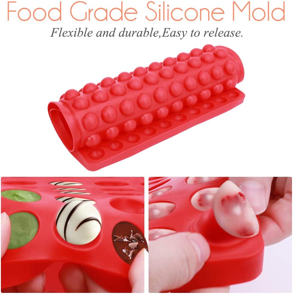 Khuôn Silicon Làm Kẹo Anaeat Gồm 140 Ô Hình Bán Nguyệt Tiện Dụng