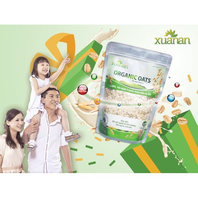 [CÓ SẴN]Yến Mạch Organic Xuân An túi 400g nhập khẩu 100% từ Úc, hạn sử dụng 12 tháng