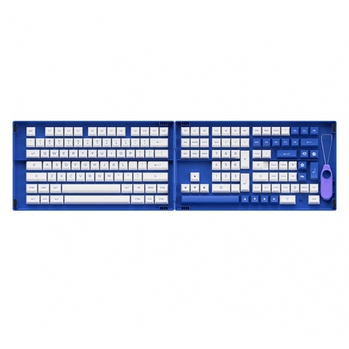 Bộ Keycap AKKO Black &amp; Silver / Blue On White (ASA - 197 Nút)