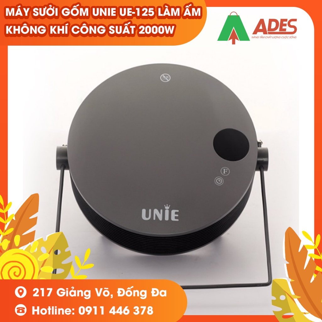 [Mã 154ELSALE2 giảm 7% đơn 300K] Máy sưởi gốm UNIE UE-125 làm ấm không khí công suất 2000W - NEW HOT 2022