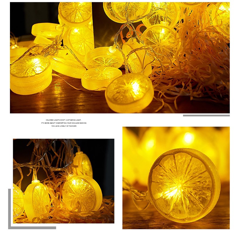 Dây Đèn LED Hình Lát Chanh Ngộ Ngĩnh, Dễ Thương 3M 20 Đèn