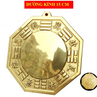 Gương bát quái cầu lồi đồng nguyên chất đường kính 15cm