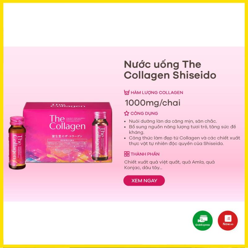 The Collagen Shiseido dạng chai nước uống Nhật Bản giúp đẹp da, tóc, móng