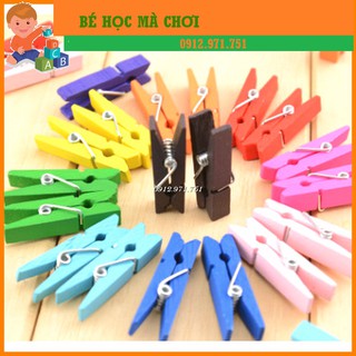 10 Kẹp gỗ màu - thực hành cuộc sống