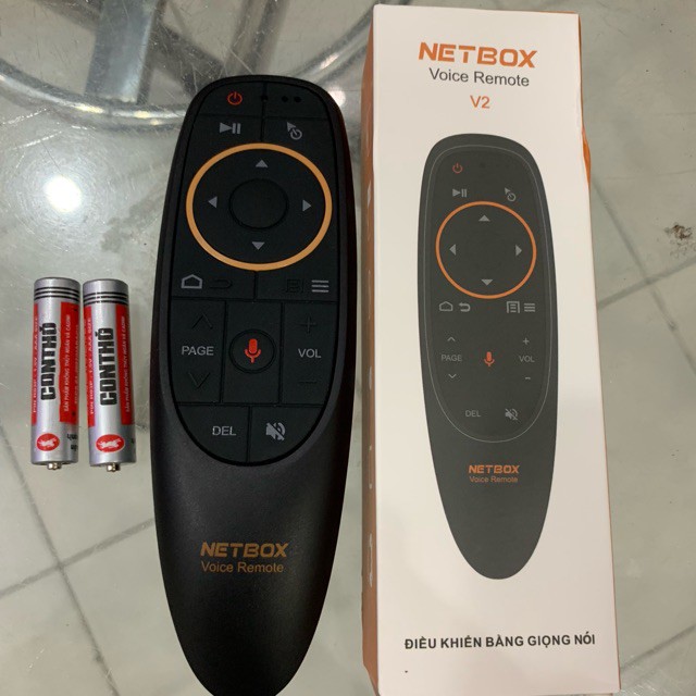 Điều khiển Giọng Nói Cho TV BOX, Remote Voice Netbox V2 Cho đầu Box kết nối Internet [Tặng kèm Pin]