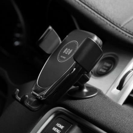 Sạc không dây kèm giá đỡ điện thoại trên ô tô thế hệ mới, công nghệ sạc nhanh 10W, kẹp chắc chắn, tiện lợi