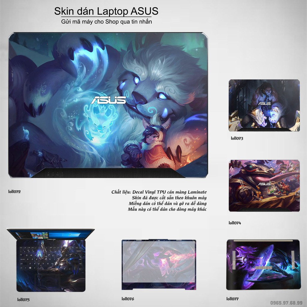 Skin dán Laptop Asus in hình Liên Minh Huyền Thoại _nhiều mẫu 10 (inbox mã máy cho Shop)