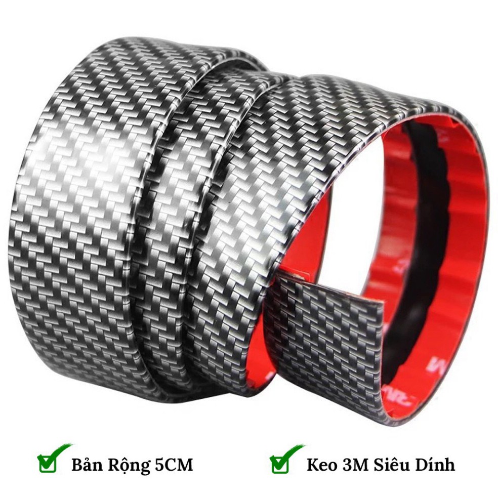 [ DEAL SỐC ] Nẹp carbon- nẹp carbon chống trầy xước bậc cửa xe, dán cốp xe, dán trang trí chống trầy xước ô tô. ❤️