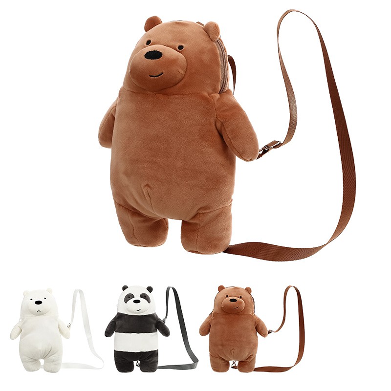 Túi đeo chéo anh em nhà gấu We Bare Bears Chúng tôi đơn giản là Gấu chính hãng Miniso