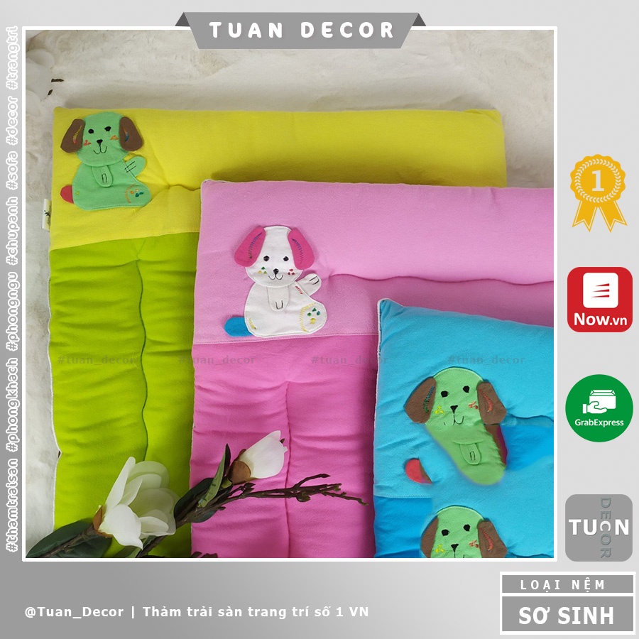 Bộ nệm gối cho trẻ sơ sinh tốt nhất vải Cara mát và thấm hút tốt chính hãng KIMHOME