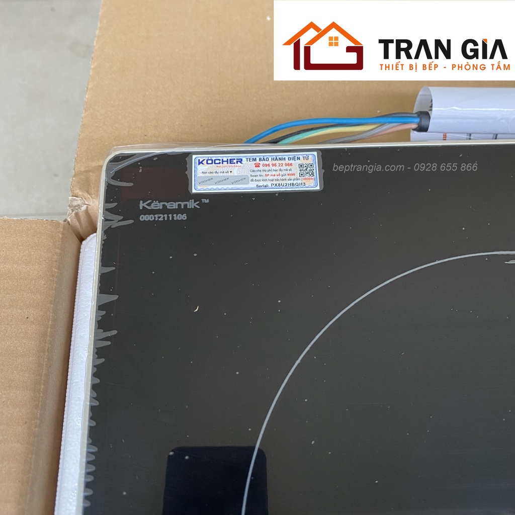 Bếp từ đôi Kocher DI 628, Bếp điện từ đôi chính hãng Nhập khẩu Malaysia Bảo hành tại nhà 3 năm toàn quốc