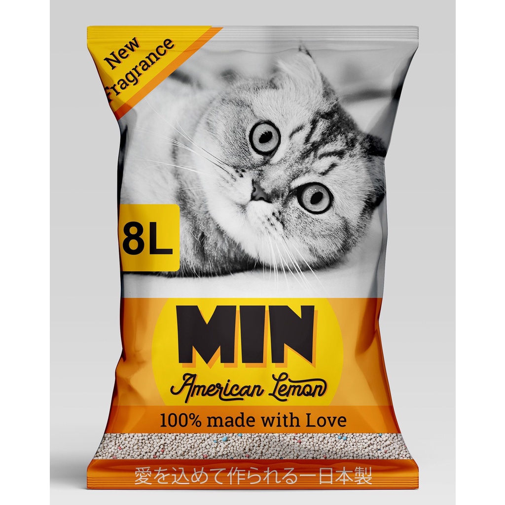 [GIAONHANH2H] Cát Nhật Cát Vệ Sinh Mèo MIN 8L - Vón tốt Ít Bụi Khử mùi (3 Mùi)