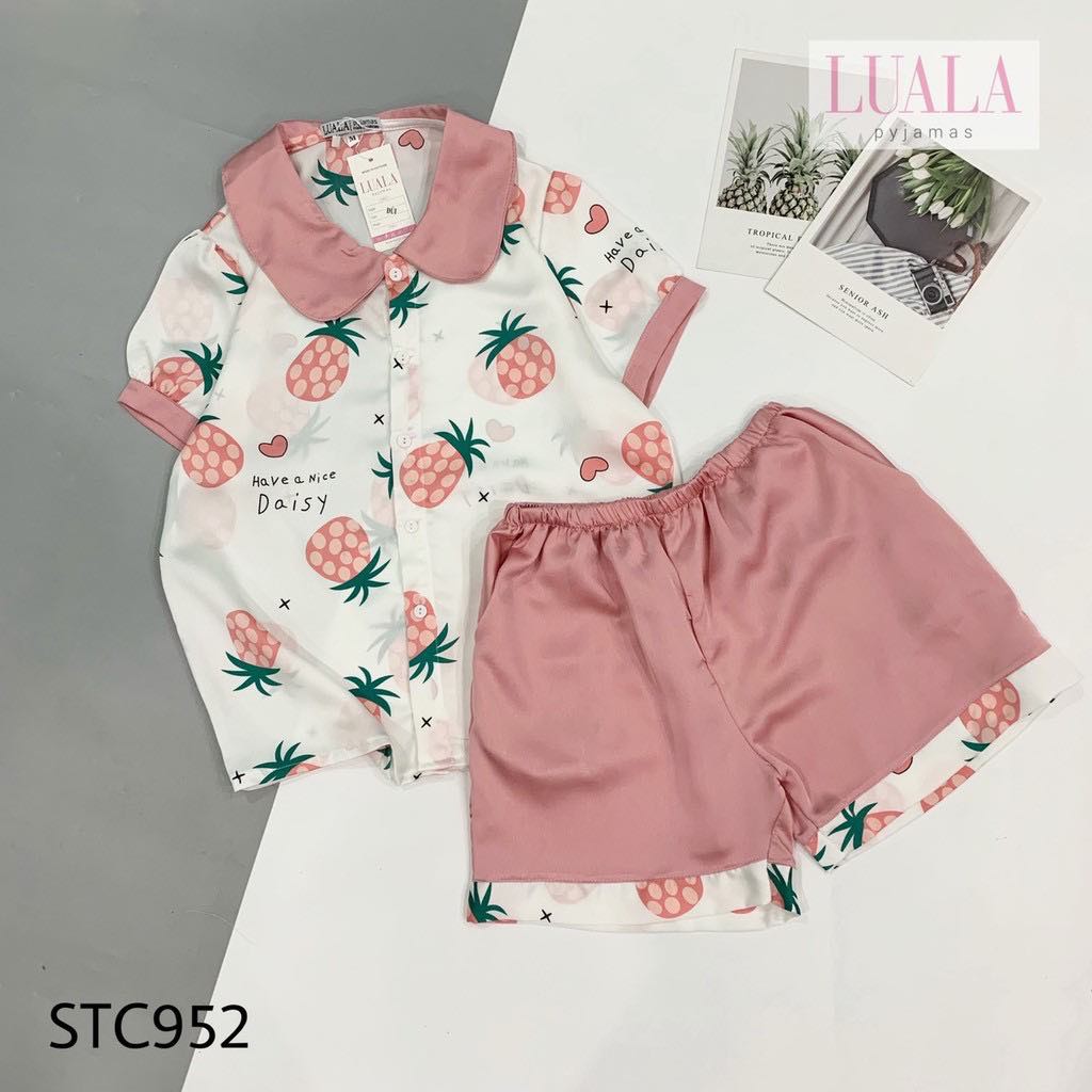 Đồ bộ pijama đùi chất lụa satin size M,L,XL | BigBuy360 - bigbuy360.vn