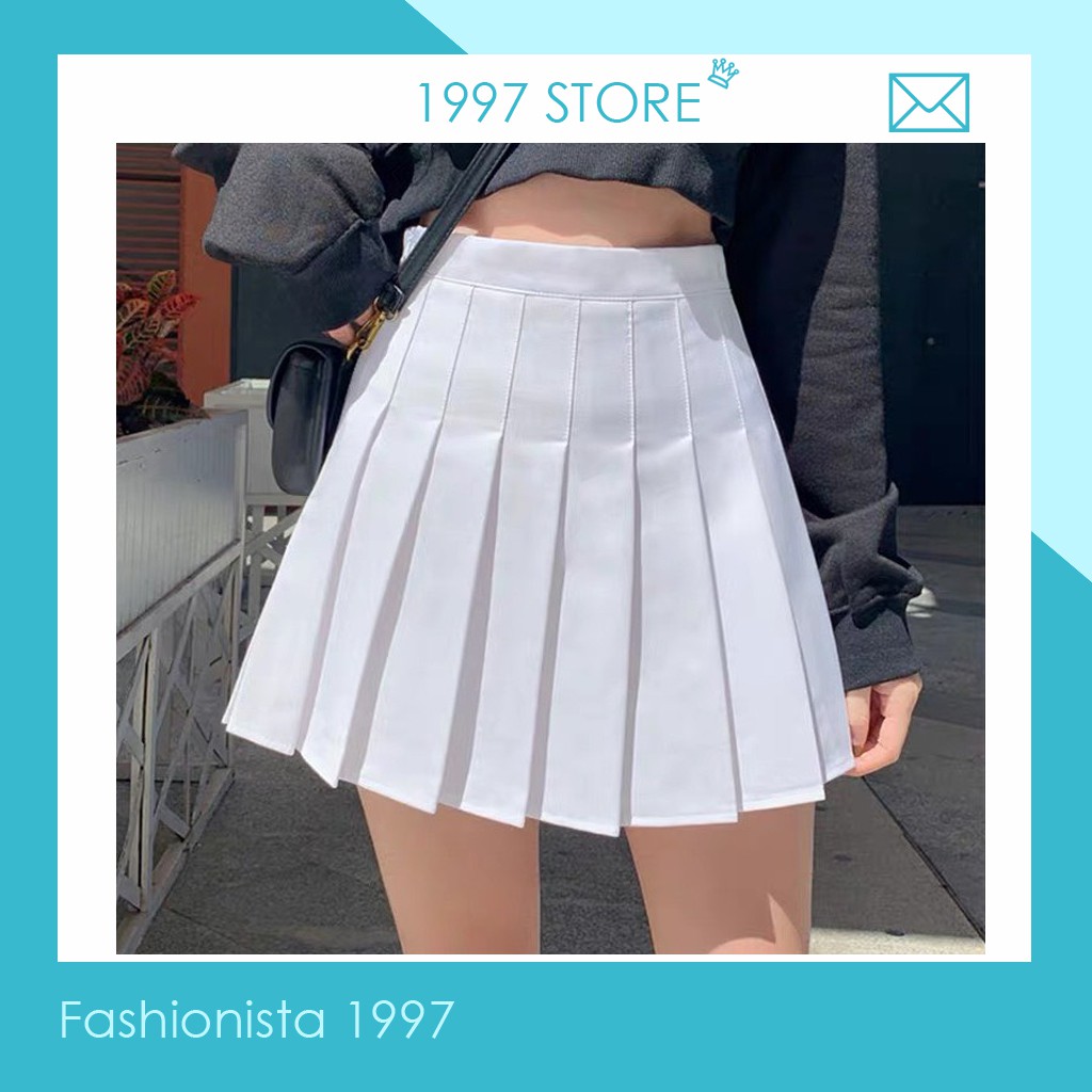 Chân Váy Xếp Ly Tennis Skirt Chữ A Dáng Ngắn Thiết kế xếp ly Chất Vải Hàng QC Siêu Đẹp chất đẹp 1997fashionista | WebRaoVat - webraovat.net.vn