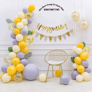 Set Bóng Sinh Nhật Đầy Đủ Phụ Kiện,Trang Trí Tiệc,Tặng Kèm Bơm Bóng,Băng Keo,Số Tuổi BB38