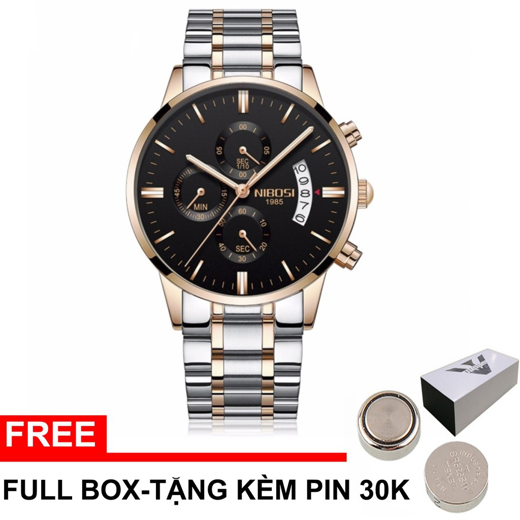 đồng hồ nam NIBOSI đẳng cấp thời trang+tặng pin dự phòng