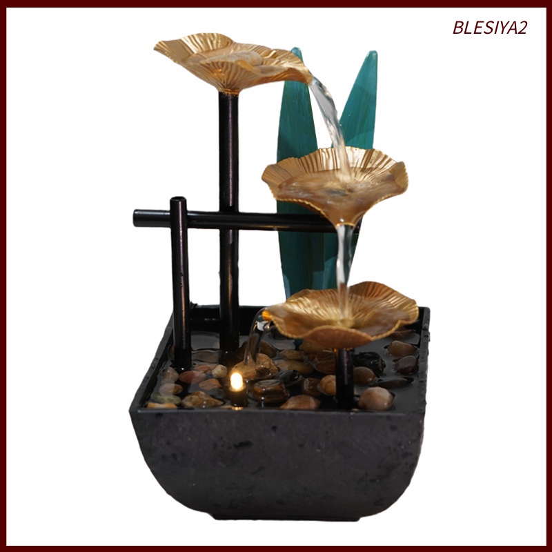 Relaxation Tabletop Water Fountain Indoor Garden Desktop Waterfall Decor