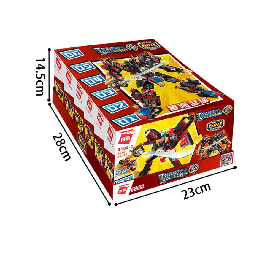 [980 Chi Tiết] Bộ Đồ Chơi Xếp Hình Lego Robot Biến Hình Cực Chất, 6 Trong 1