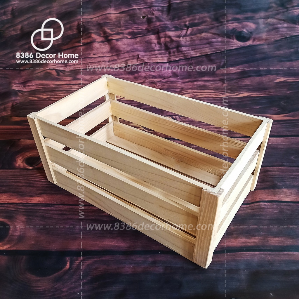 Hộp quà tết, khay gỗ gói quà, Hộp đựng đồ đa năng - Pallet gỗ thông