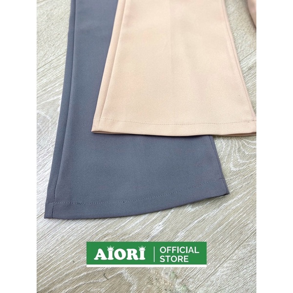 Quần Tây Ống Loe AIORI Lưng Cạp Cao Tôn Dáng - Quần Chất Loại 1 Form Cực Đẹp